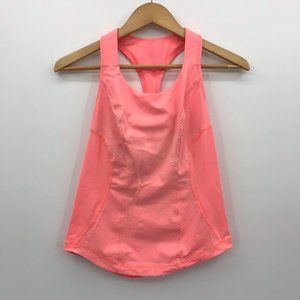 Lululemon Cardio Kick Tank Top Orange Coral Size 6